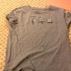 grey sunflower shirt